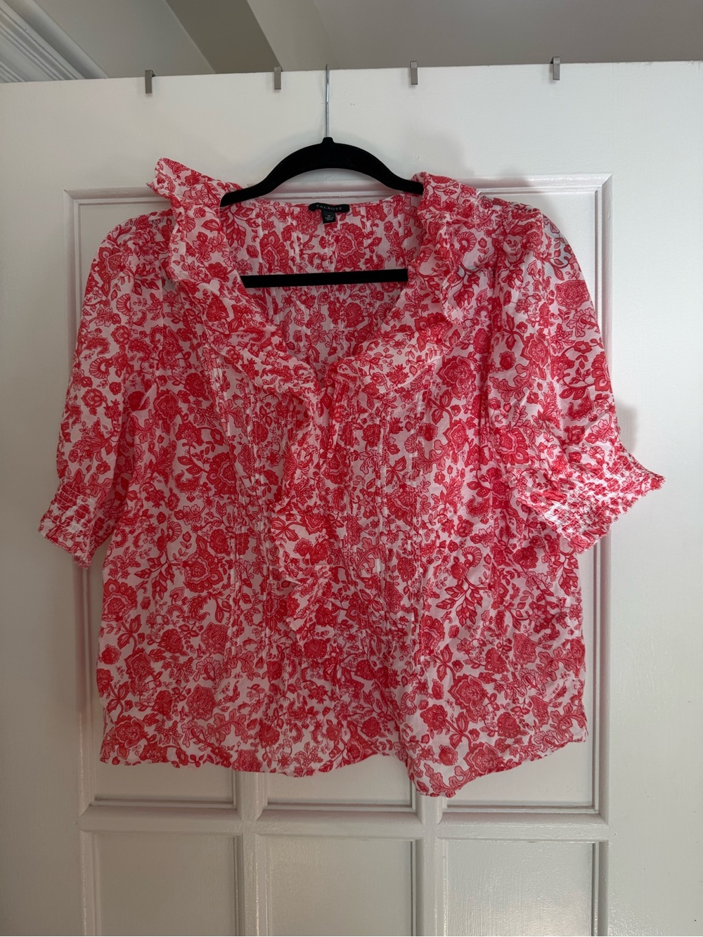 Talbots Women’s Floral Ruffle Blouse